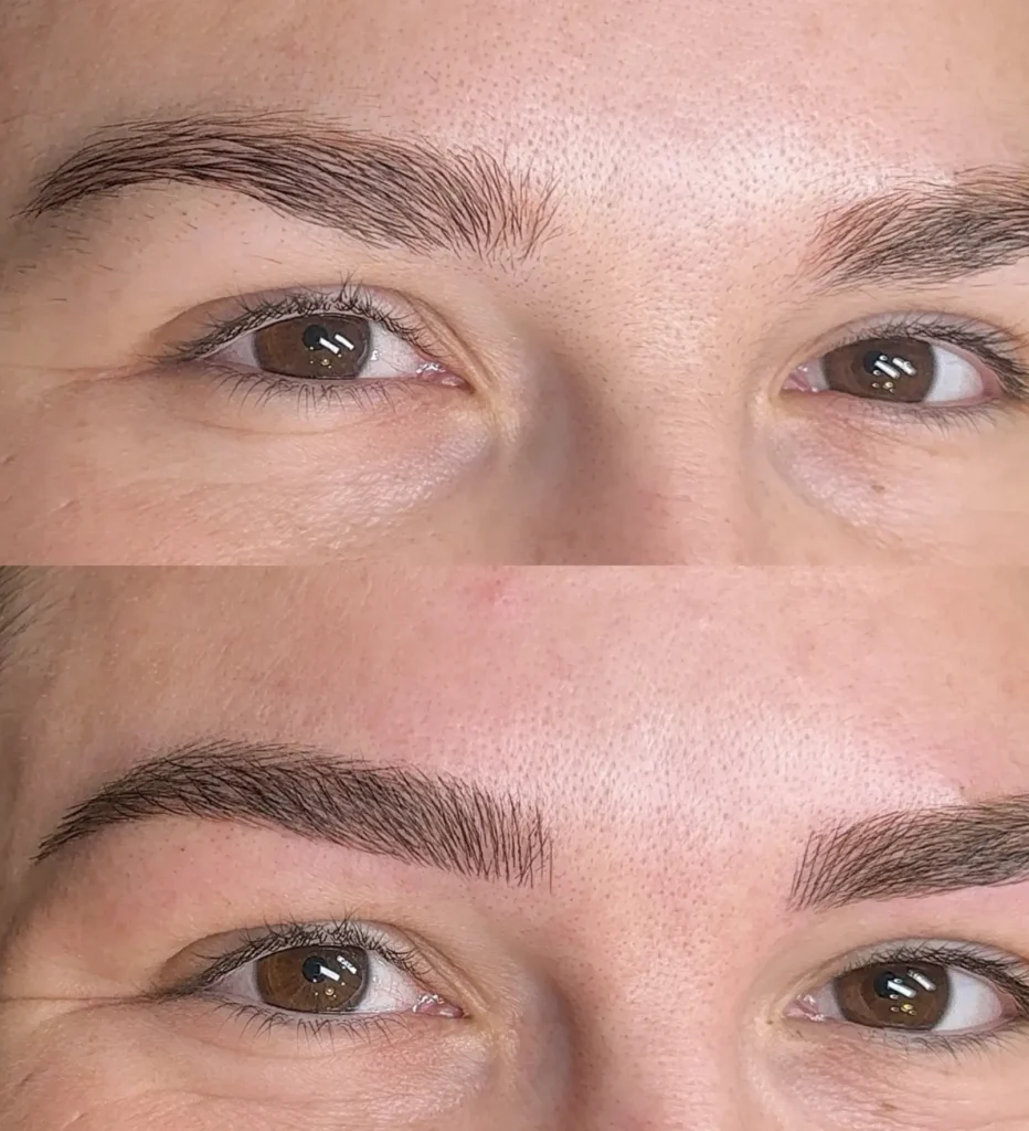 eyebrow tattoo vs microblading
